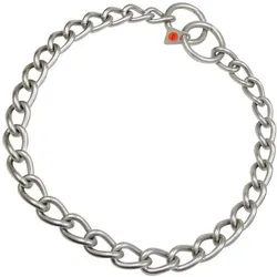 Hs Sprenger Hundehalsband Silberfarben 4 mm Verbindungen Verdreht 60 cm (Hund, Spazieren), Halsband + Leine