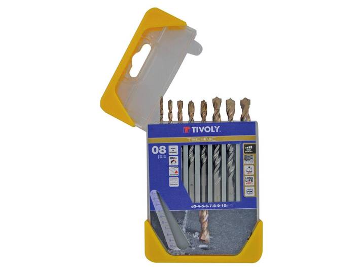 Coffret 8 forets béton gradué Technic - TIVOLY - 10960570001