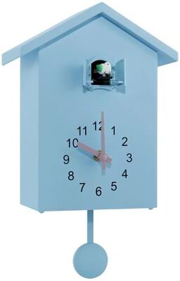 Uplift Picks Creative Cuckoo Wall Clock With Bird Sound And Silent Movement blue B