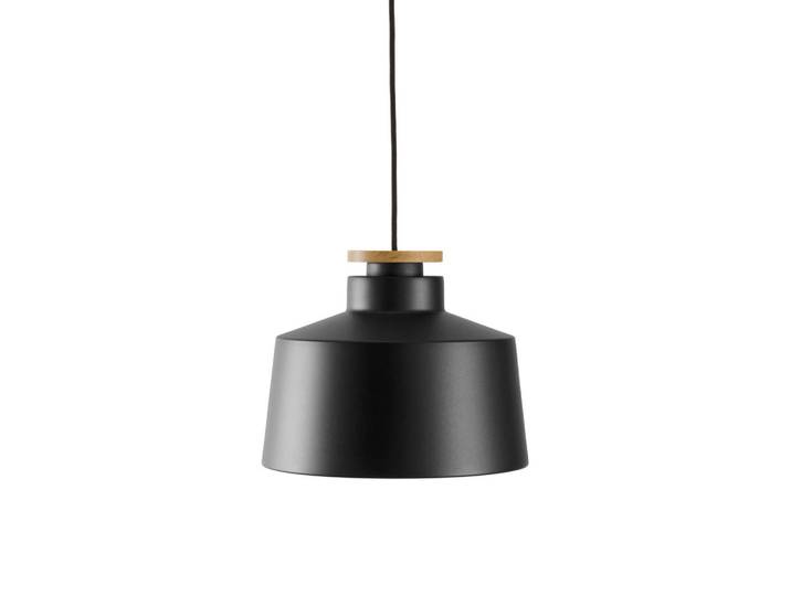 Belid Hängeleuchte Street, Schwarz, Holz, Metall, Eiche, 26 cm, CE, Lampen & Leuchten, Innenbeleuchtung, Hängeleuchten, Pendelleuchten