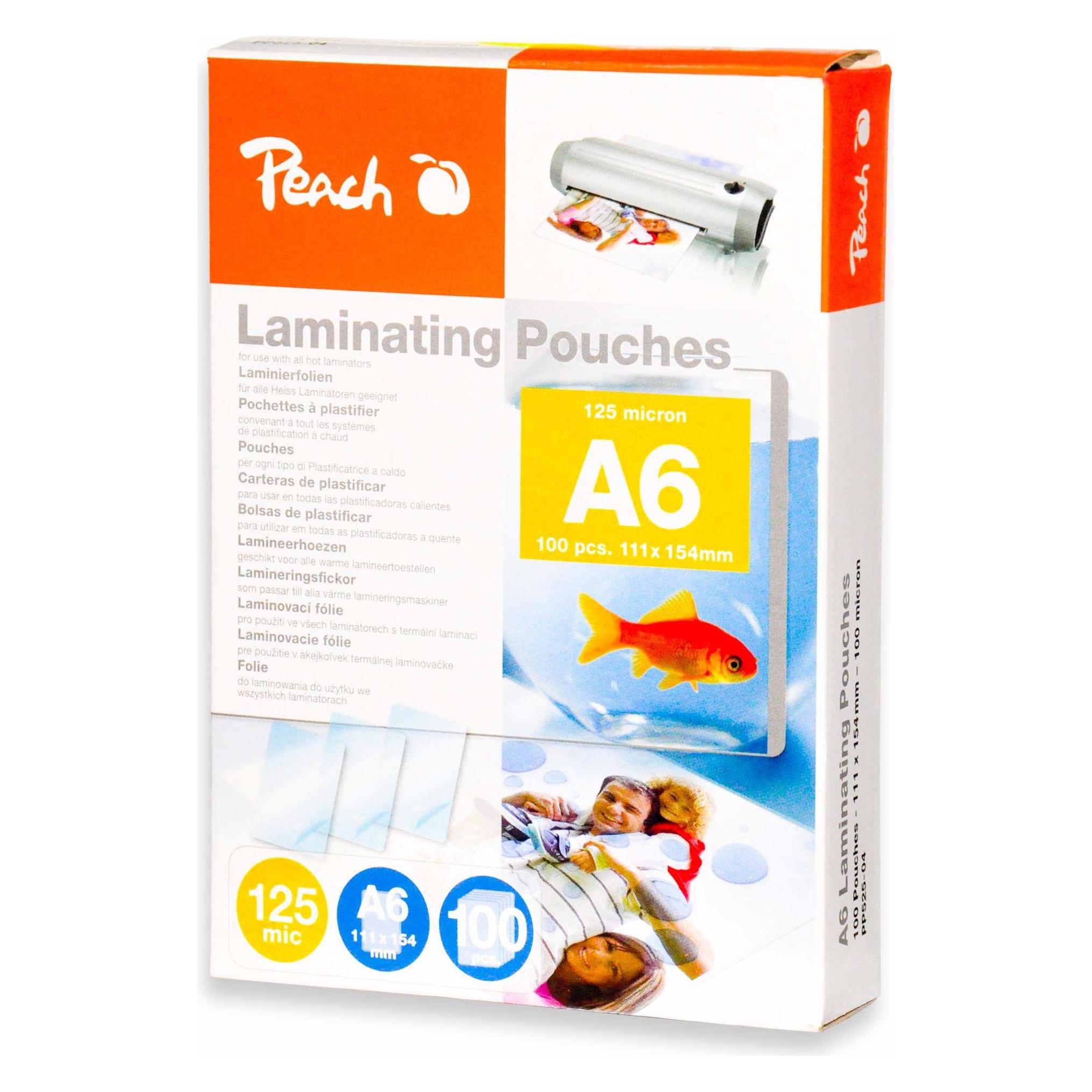 Peach Laminierfolie A6 (A6, 100 Stk., 125 µm) (510321)