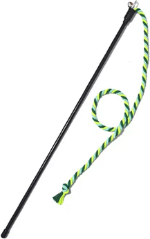 Inspire Curations Chase & Chew Interactive Cat Teaser Wand green