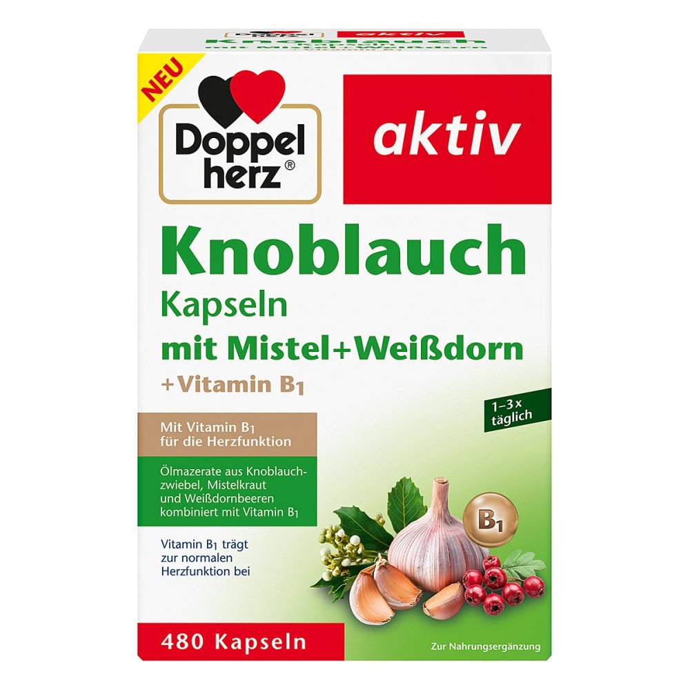 Queisser Pharma GmbH & Co. KG Doppelherz Knoblauch Mistel + Weißdorn + Vitamin B1 19765739