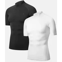 POWER KOMPRESSIONS T-SHIRT - Schwarz | Weiß - XL