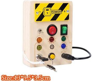 Inspired Living Montessori Busy Board Steering Wheel Dashboard With Lights & Switches Portable Driving Activity Toy my10082k