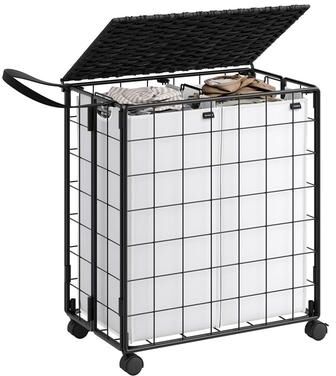 No "110L Laundry Basket with Lid - 22.4""L x 13""W x 25.6""H"