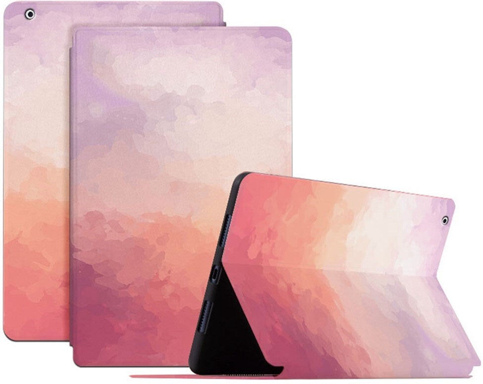 EIDERWOOD iPad 4 / 3 / 2 Kunstlæder Flip Cover m. Mønster - Lyserød