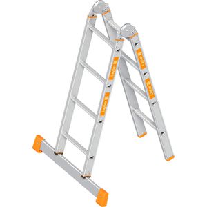 Layher Gelenkleiter Topic 1056, Länge 2,45m, mit 2 x 4 Sprossen