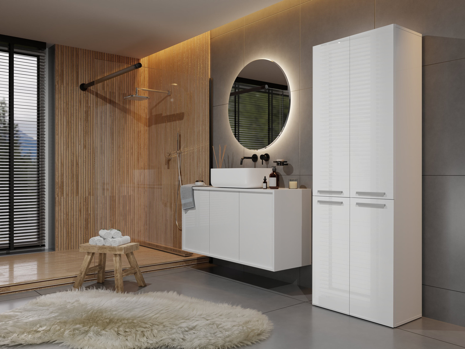 Top e shop Witte opbergkast voor de badkamer