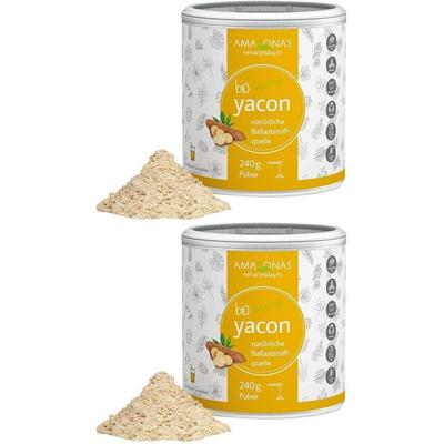 Yacon 100% Bio pur natürliche Süße Pulver 2x 2x240 g