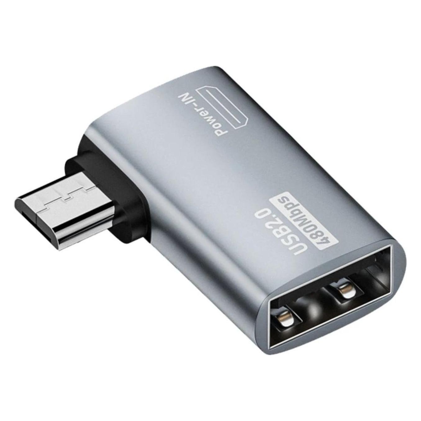 PowerGuard MicroUSB zu USB 2.0 & Power-In Adapter 90 Grad Winkel links (male/female) (00033279)