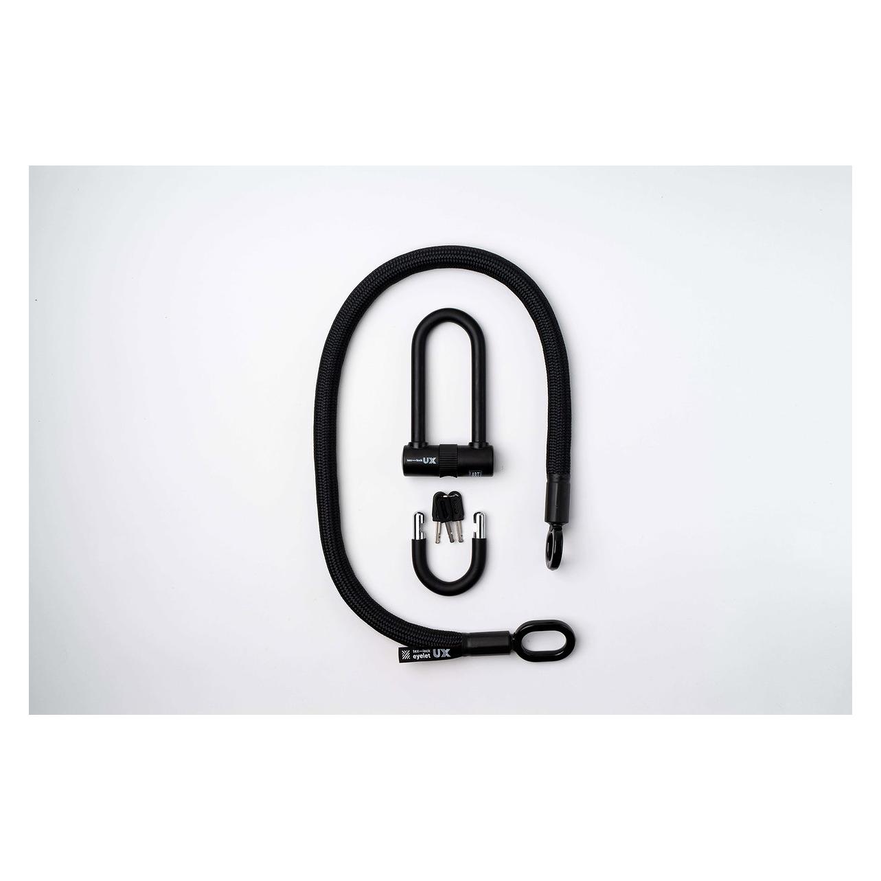 Tex-Lock eyelet Kettenschloss + U/X-lock Bügelschloss (100 cm) (31.110.001.100)