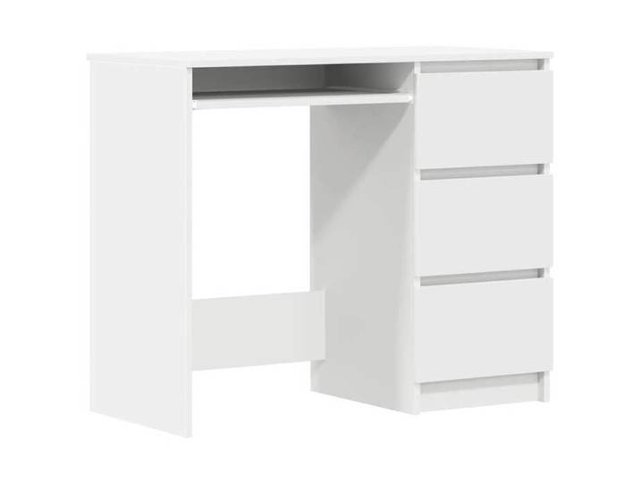 “Winter Sale TOP Bureau moderne compact Blanc - Bureau Blanc 90x45x76cm - Bois d'ingénierie PRO63366