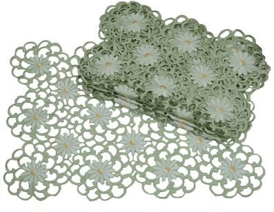 Manor Luxe Polyester Floral Placemats 14x 20 Ich- Set of 4