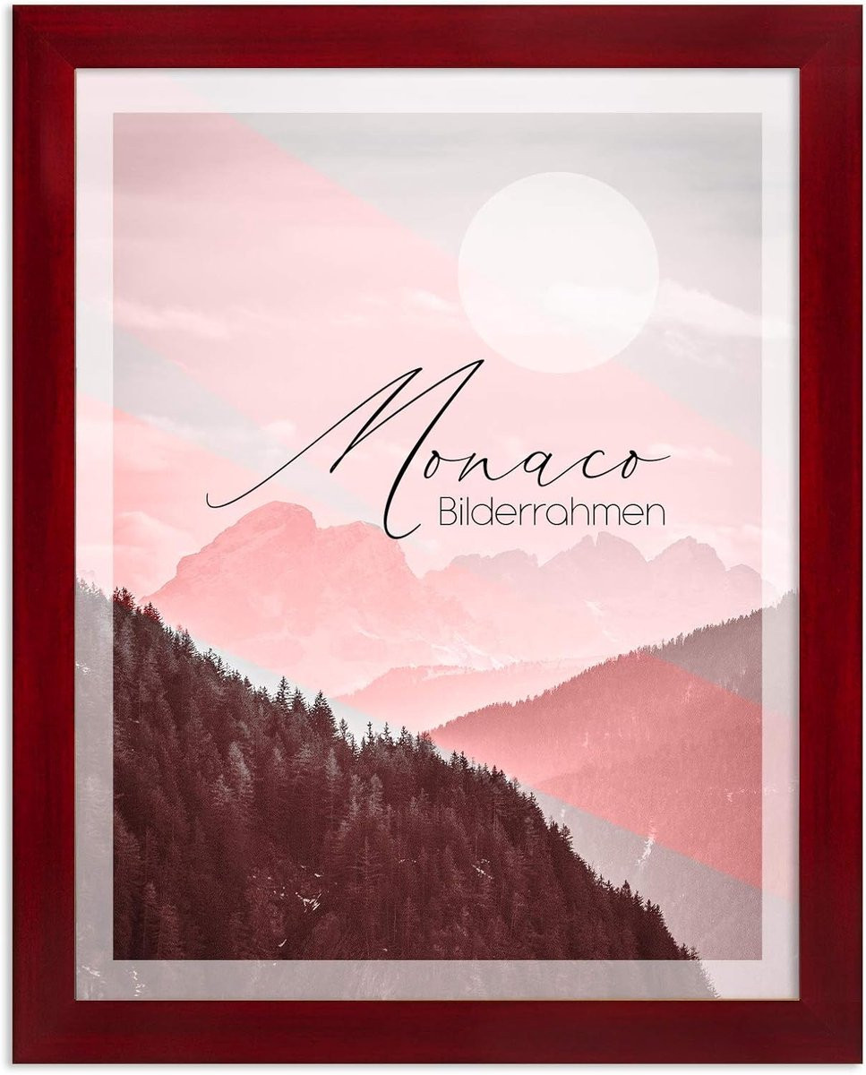 Fotolijst Monaco Posterlijst Hout Wijnrood 21x30 cm