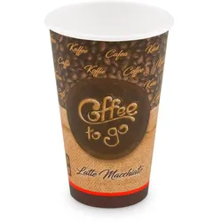 Pappbecher (PAP/PE) "Coffee to go" Ø90mm 510ml `0,4L/16oz/XL`