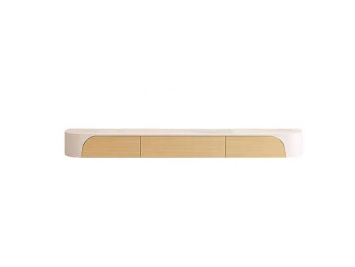Vfs8dQ5kt Medieneinheit Wandmontierter TV-Schrank mit 1 Klapptür und 2 Schubladen(160x24x20cm)