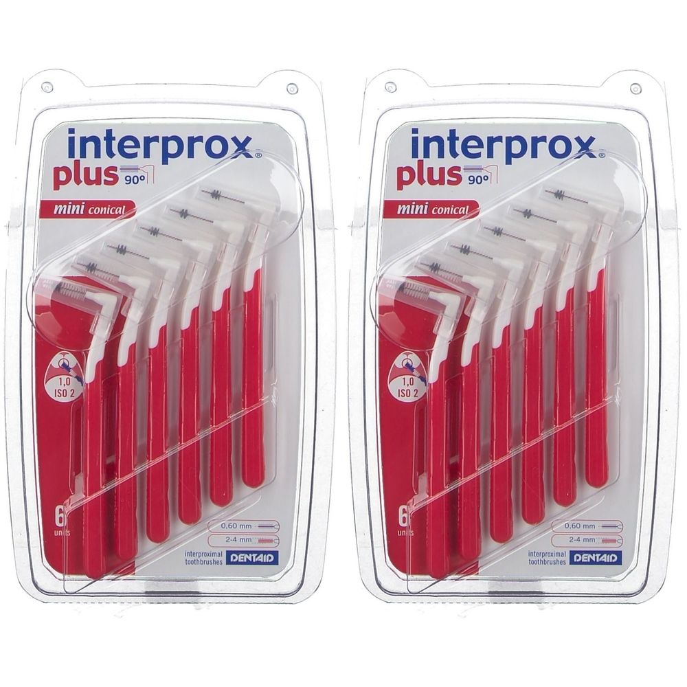 INTERPROx PL Mini CON ROT x2 2x6 St Zahnbürste