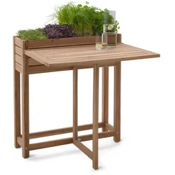 Tchibo - Pflanzkasten mit Ausklapptisch - 75x73,5x81,5cm - braun -
