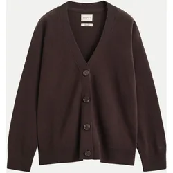 Strickjacke aus Lambswool Braun M