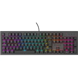 Genesis Gaming Tastatur THOR 303 silent kabelgeb. DE (DE, Kabelgebunden), Tastatur, Mehrfarbig, Schwarz