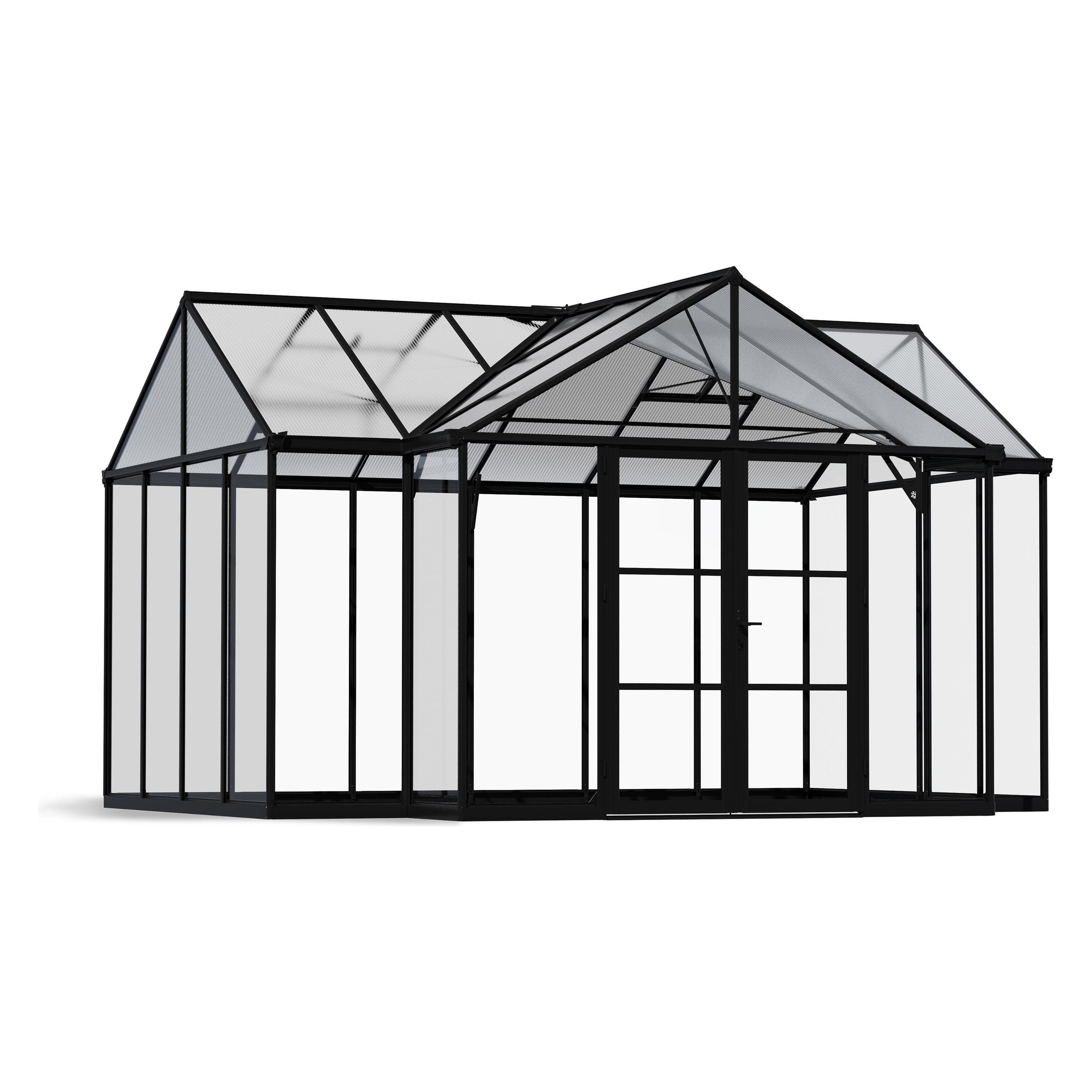 Palram Gewächshaus Triomphe 303x380cm Schwarz (61552701)