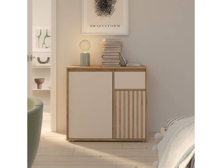 Commode 89 x 82 x 42cm Beige/Marron