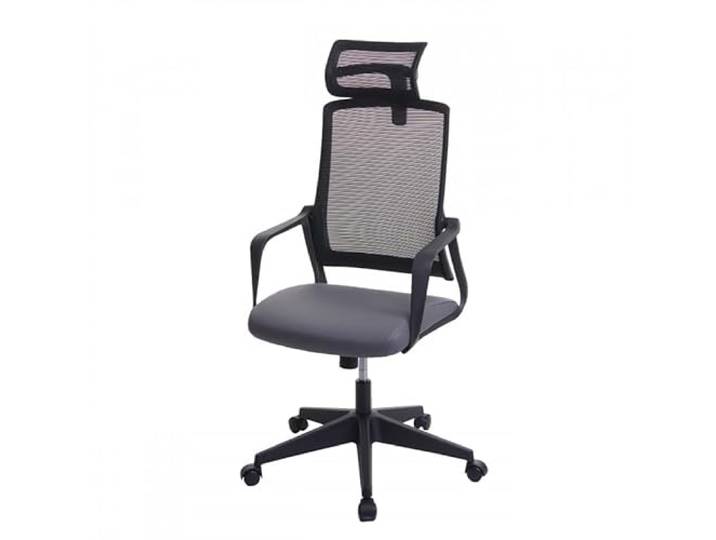 Mendler Bürostuhl HWC-J52 Kunstleder - grau