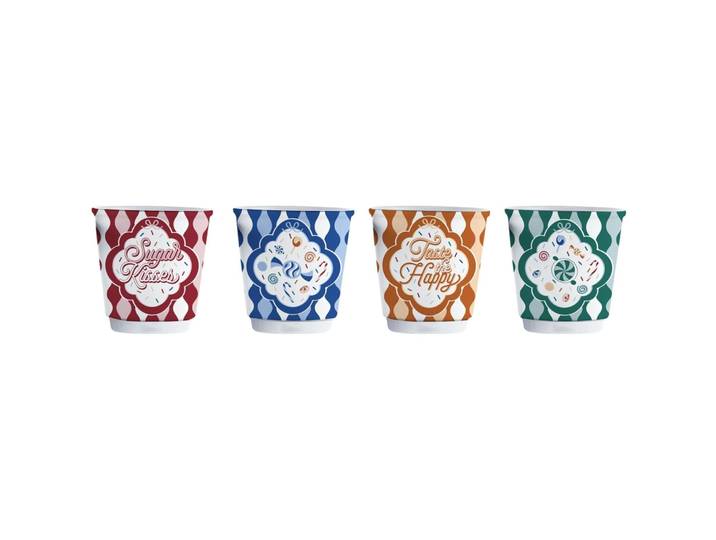 Espressotassen-Set Bialetti Candyland 4 Stk. - Farbe: Mehrfarbig - Espressotassen-Set