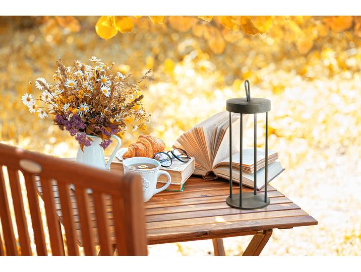 LED-Tischleuchte 13 x 36 x 13cm Schwarz Eisen, lackiert LED LED-Platine