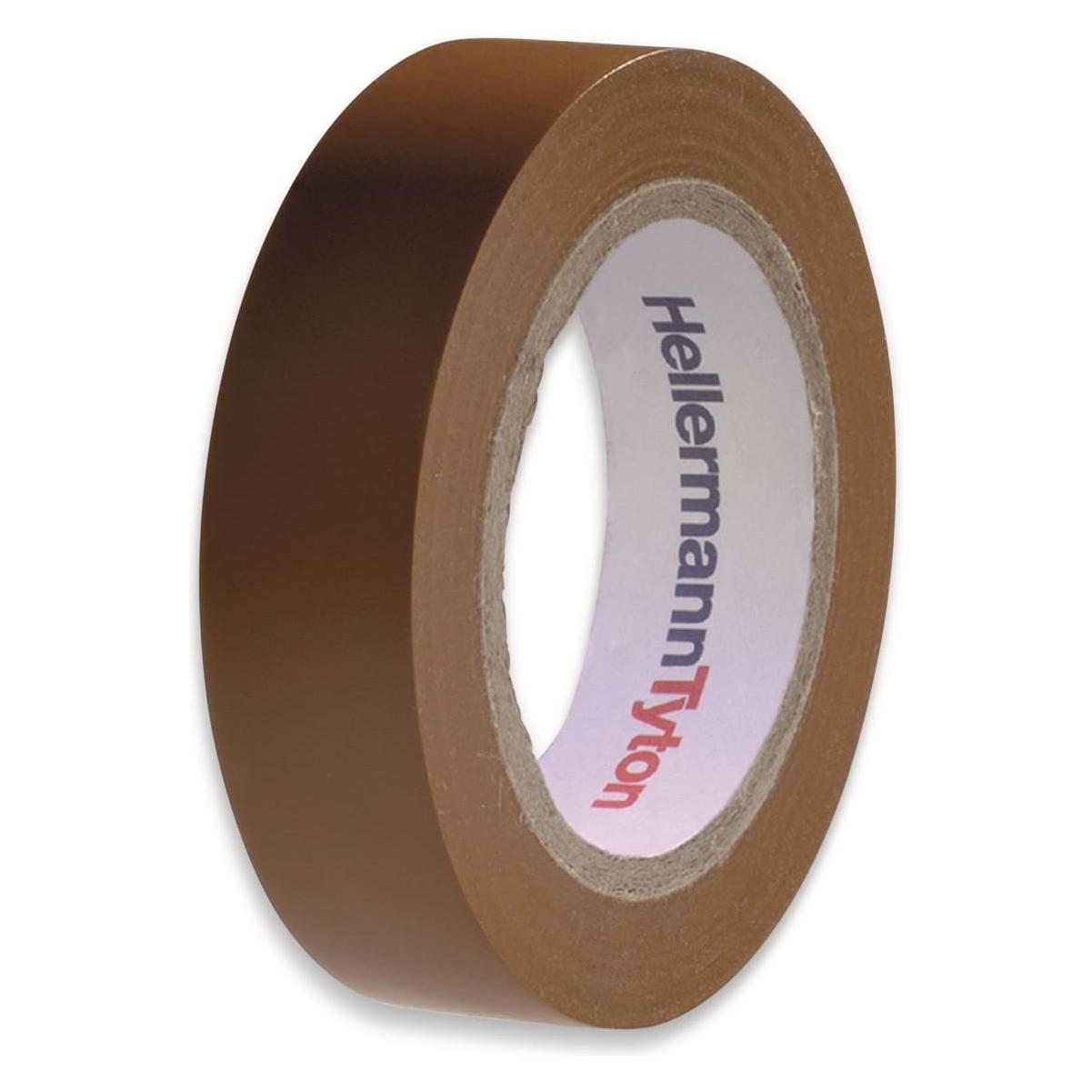 HellermannTyton HelaTape Flex Isolierband Bronze, 0.15mm x 15mm x 10m (15 mm) (710-00107 HTAPE-FLEX15-15x10-PVC-BN)
