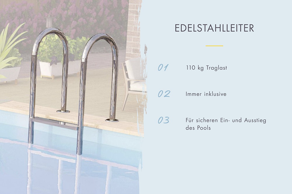 KARIBUHOLZT Poolleiter Edelstahl 16938068