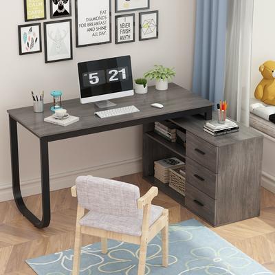 Timechee "L-Shaped Computer Desk, 55.1""W Large Executive Office Desk"