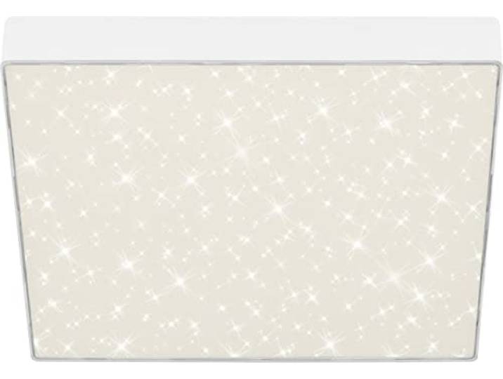 BRILONER - Plafonnier LED avec décor étoilé\, plafonnier LED sans cadre\, LED en saillie\, température de couleur blanc neutre\, 287x287 mm\, blanc
