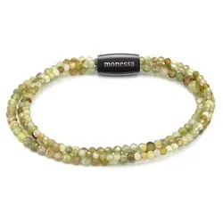 MONESSA Armband 3-Strang Edelsteine Magnetverschluss