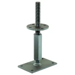 Pitzl Pfostenträger - Rechts/Links Gewinde 10921.1000 - verstellbar 142-207mm ZiNiP