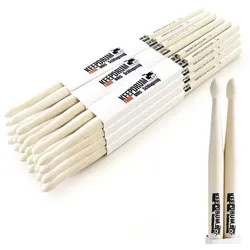 keepdrum 7A Hickory Schlagzeugstöcke 12 Paar (Schlagzeug), Drumsticks + Schlägel, Braun