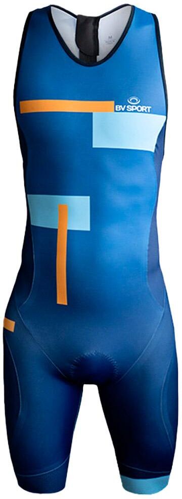 Bv Sport  - Combinaison Triathlon 3X100 Bleu Orange - M - Short de trail