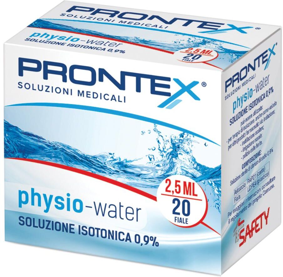 SAFETY SpA Prontex Physio-Water Soluzione Isotonica 20x5ml - Soluzione Fisiologica Sterile