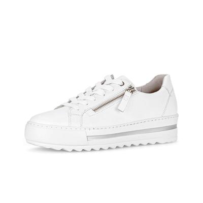 Sneaker GABOR "Sneaker low", Damen, Gr. 42, weiß, Schuhe Sneaker