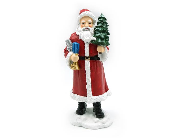 Weihnachtsmann Weihnachtsdeko rot , bunt (rot, bunt), B:8cm H:20cm, Polyresin, CHRISTMAS GOODS BY INGE, Dekofiguren, Weihnachtsmann, aus Polyresin, Höhe ca. 20 cm