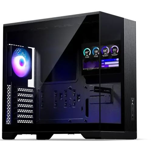 Phanteks XT V5 LCD PC-Gehäuse, Midi-Tower, ATX, 7-Zoll-LCD, Tempered Glass - schwarz