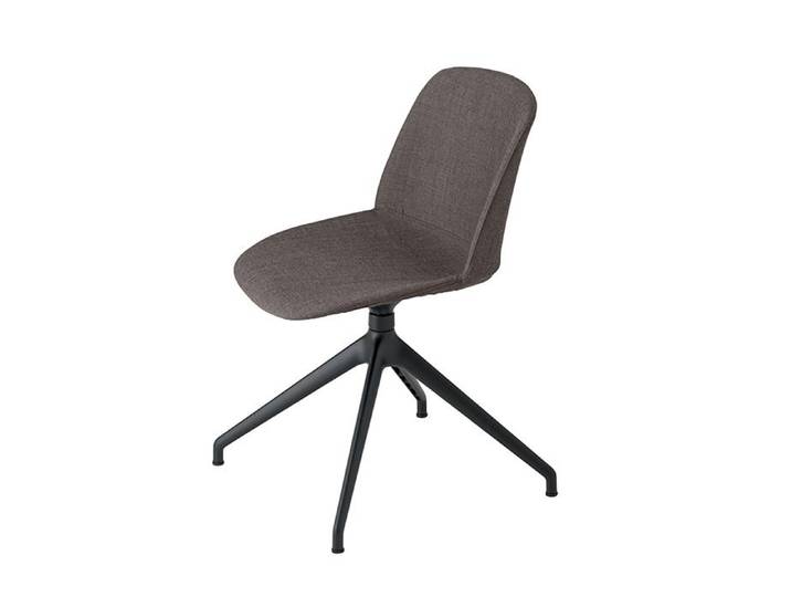 ET AL chaise pivotante avec coque rembourrée CLASSY 1086m (Tissu Cat. G - Polypropylène et aluminium poli)