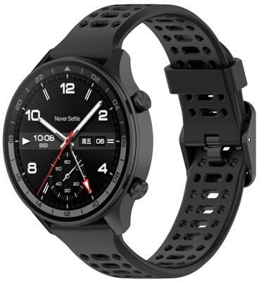 United Watch Sport Band Breathable Silicone Watch Band Soft Replacement Sport Watch Strap black