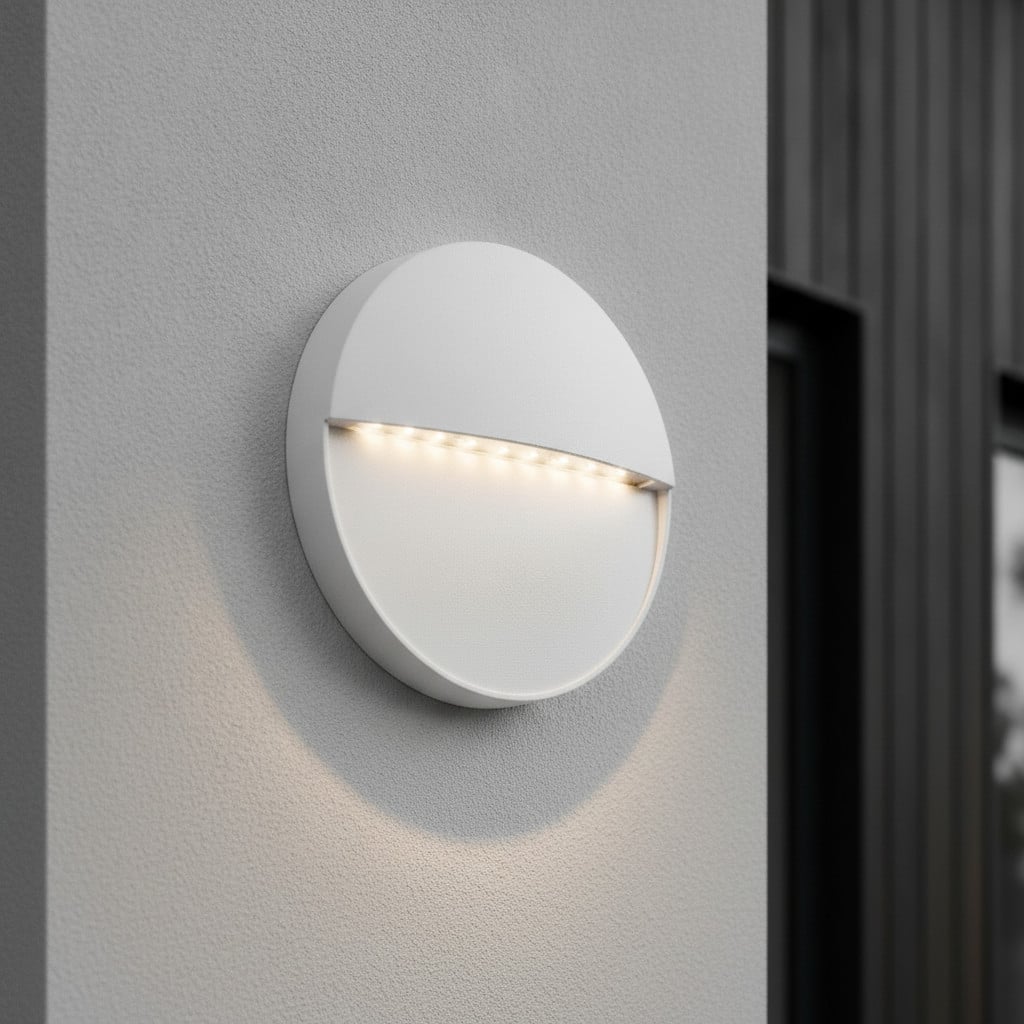 Lyora Ronde wandlamp Rodix wit aluminium