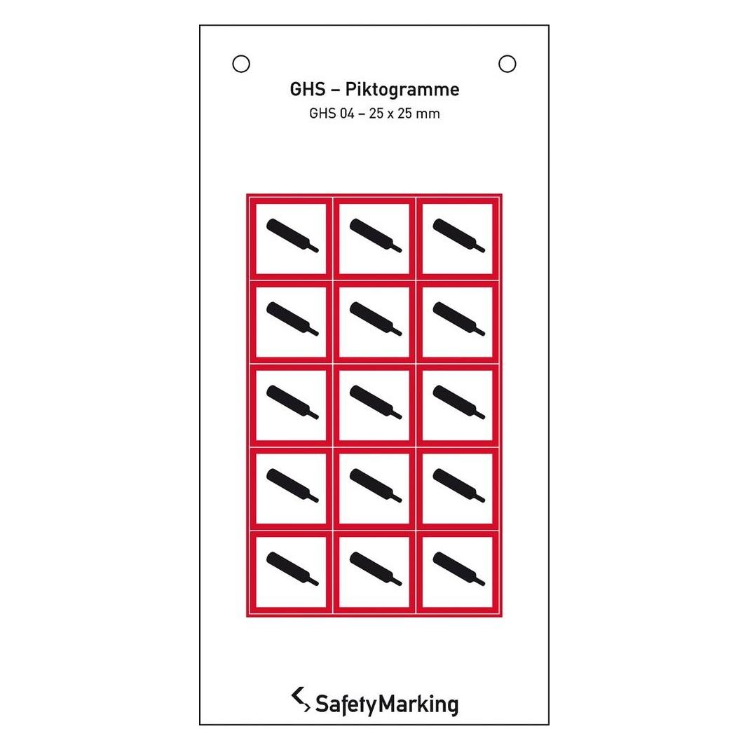 SafetyMarking GHSGefahrenpiktogramm Symbol 04 Gasflasche 2. (30.3551.04)
