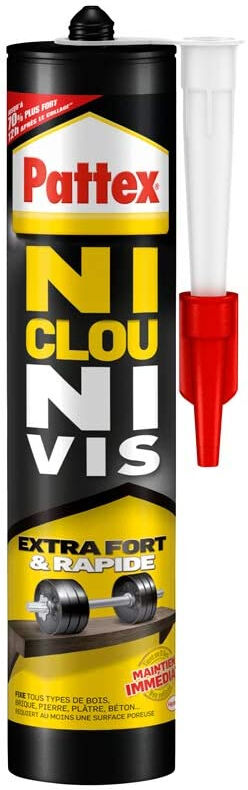 Colle de contact Ni Clous Ni Vis cartouche 380 g PATTEX 1952385 Blanc