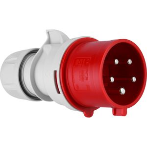 REV-Ritter CEE-Stecker 0512540555, 5-polig, 400 V, rot, IP44 Spritzwasserschutz, 32 A