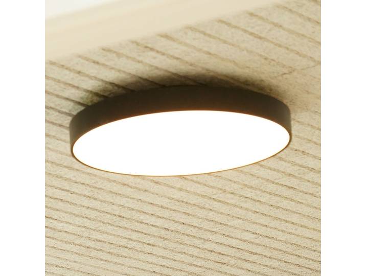 Plafonnier LED Luna C450, noir, Ø 45 cm, CCT - Antidark - Salon / séjour - Aluminium - À ampoule unique