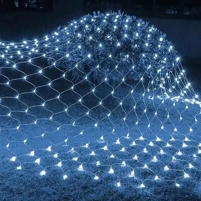 Uplifted Goods LED Net Fairy Lights For Holiday Party And Home Decoration white 6x4m 672leds
